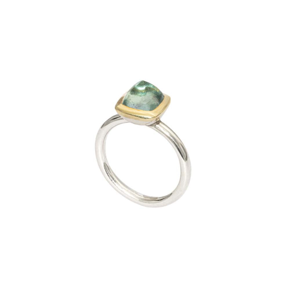 Fluorit Gold Sugarloaf Stacking Ring | Elegant & Versatile