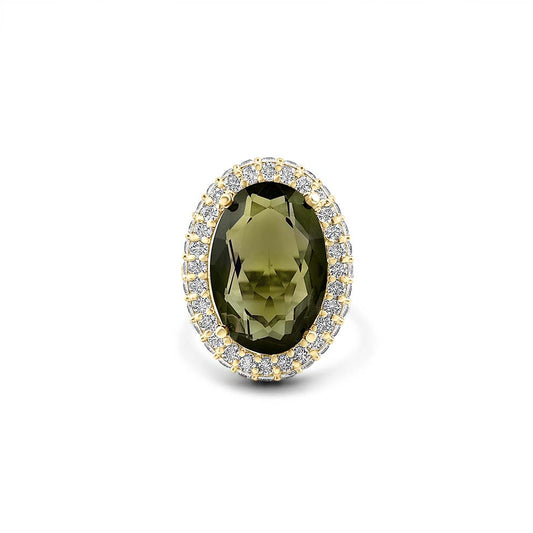 Starborn Moldavite Cocktail Ring